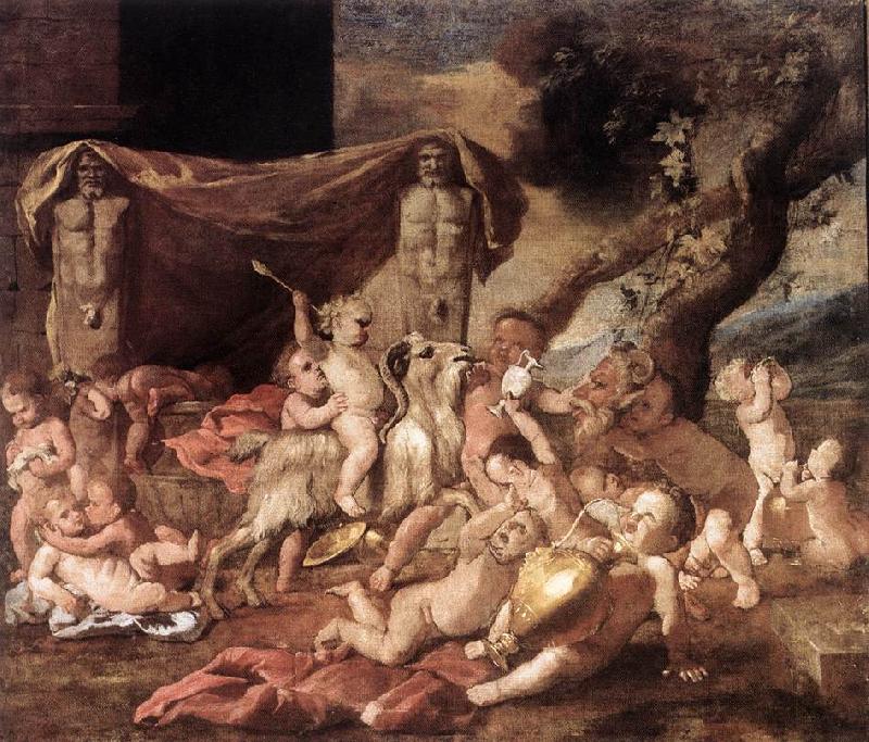 Nicolas Poussin Bacchanal of Putti 1626 Oil on canvas oil painting image